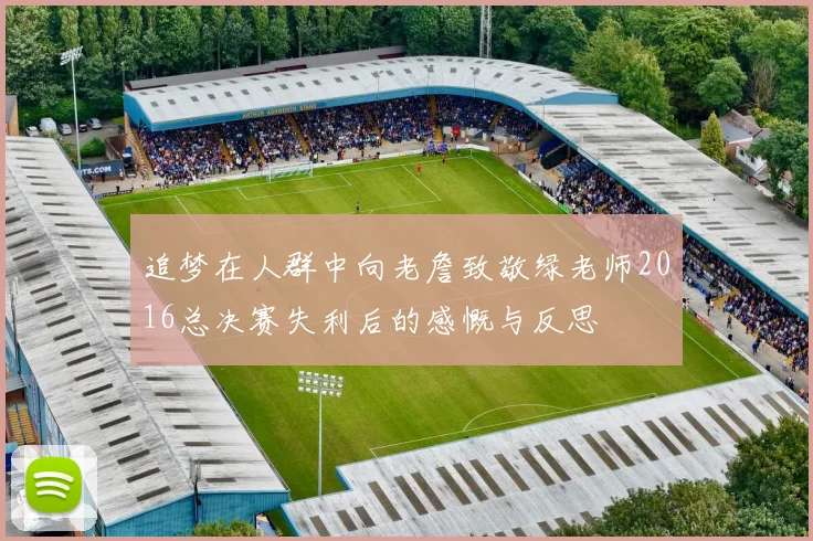 追梦在人群中向老詹致敬绿老师2016总决赛失利后的感慨与反思